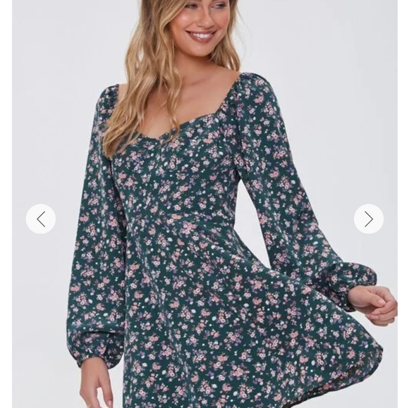 *NEW WITH TAGS* Forever 21 Floral Print Mini Dress - Picture 3 of 6